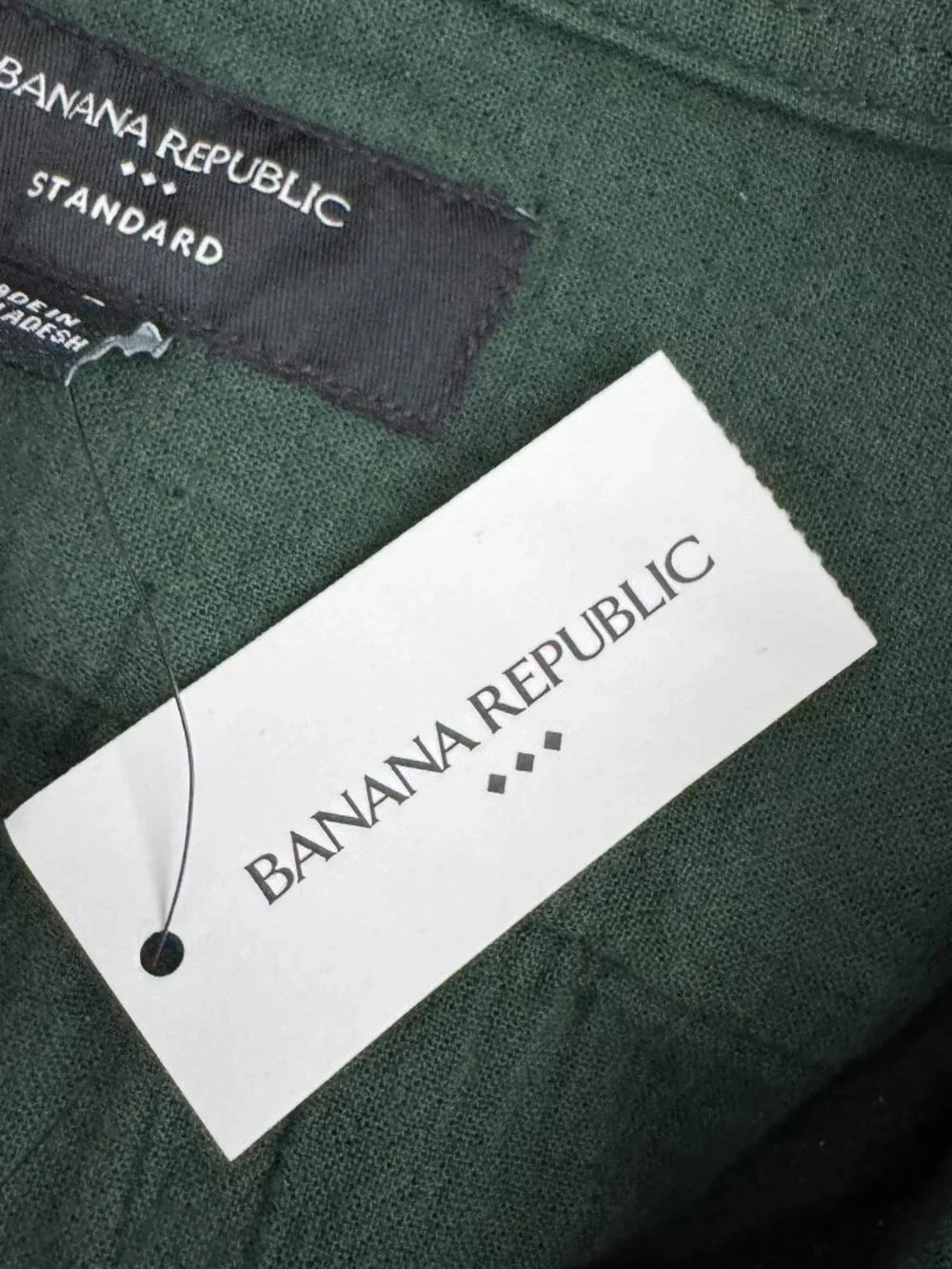 Banana Republic Standard Fit Double Weave Shirt Mens 2XL Green NWT TP-3983